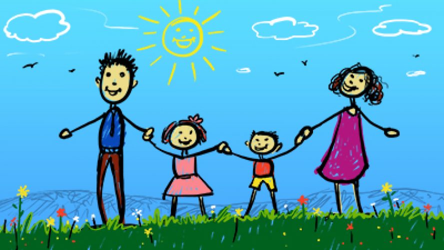 Happy Family Drawing